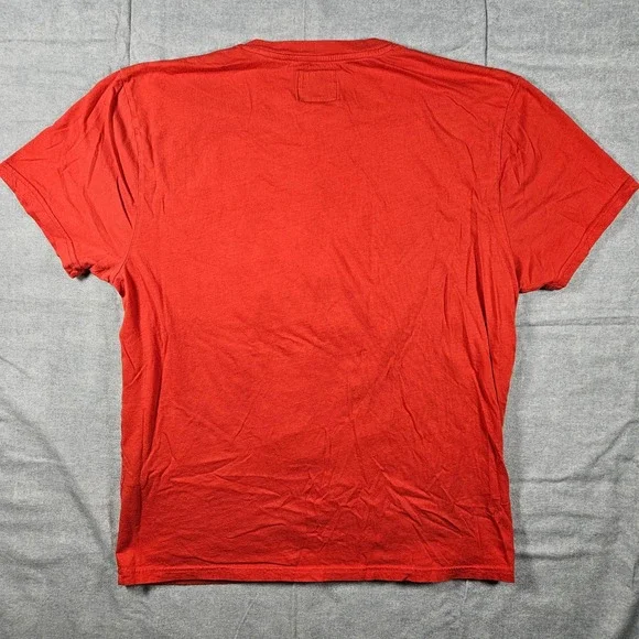 Rockstar Original Mens Red Orange Let It Burn Skull Graphic T-Shirt Medium - Picture 4 of 4